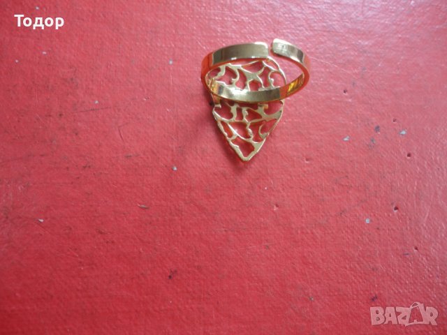 Страхотен позлатен пръстен Lina с камъни, снимка 6 - Пръстени - 43926290