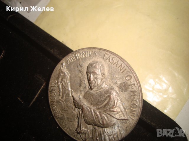 ПОСРЕБРЕН СТАР РИМОКАТОЛИЧЕСКИ ПЛАКЕТ ДВУСТРАНЕН ИКОНА 21727, снимка 8 - Антикварни и старинни предмети - 32552220