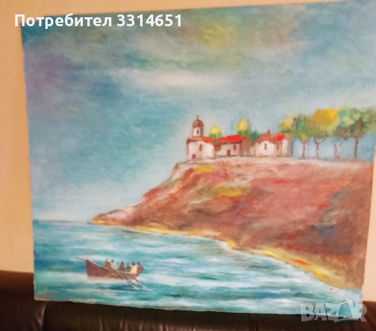Огромна картина масло на фазер , снимка 2 - Антикварни и старинни предмети - 52789045