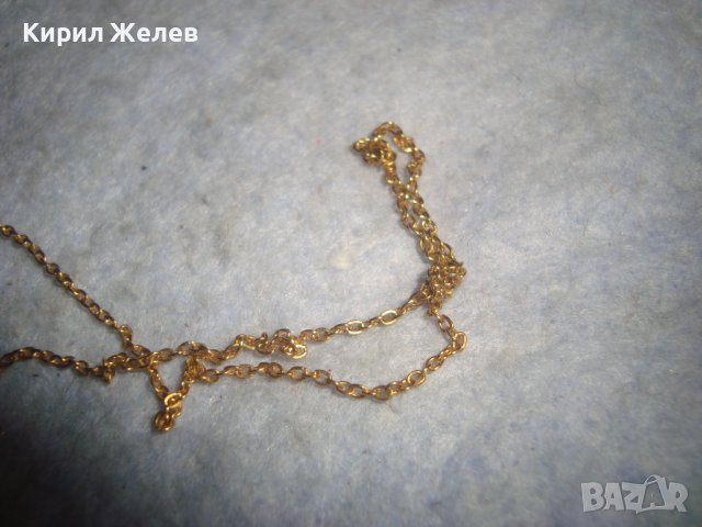 НЕЖНА ФИНА ПОЗЛАТЕНА СТОМАНЕНА ВЕРИЖКА СИНДЖИРЧЕ 29473, снимка 4 - Колиета, медальони, синджири - 37685829