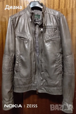 Мъжко кожено яке "Zara", снимка 3 - Якета - 50497520