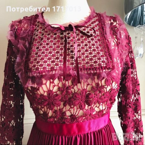 Romeo & Juliet рокля / Дантелена рокля / Бордо-червена рокля / Официална рокля, снимка 6 - Рокли - 33528222