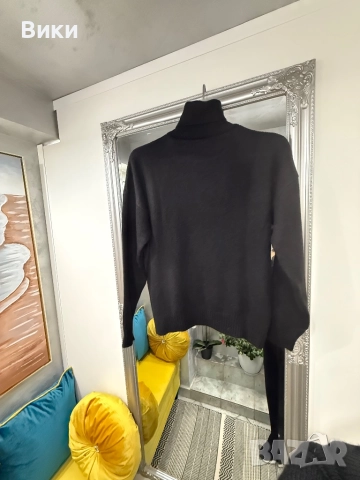 Черно поло, много топло и меко, снимка 3 - Блузи с дълъг ръкав и пуловери - 52480971