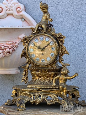 Каминен часовник в стил Барок от средата на 20в., снимка 1 - Други - 13545431