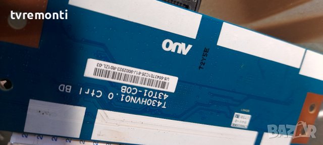 T-CONTROL BOARD T430HVN01.0 CTRL BD 43T01-C0B for ,SANG. LE-43SA20, снимка 3 - Части и Платки - 36784891