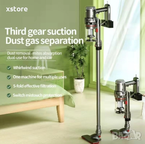 Вертикална прахосмукачка за дома и автомобила, снимка 6 - Прахосмукачки - 52796100