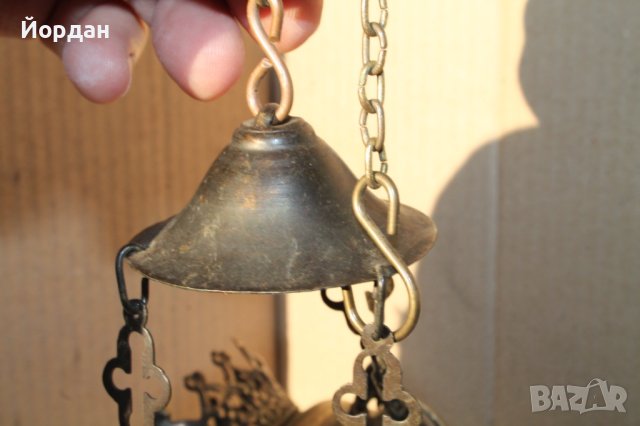 Месингово кандило-лампа, снимка 11 - Антикварни и старинни предмети - 43573110