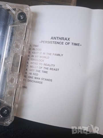 Anthrax - Persistence Of Time - аудио касета, снимка 2 - Аудио касети - 44036617