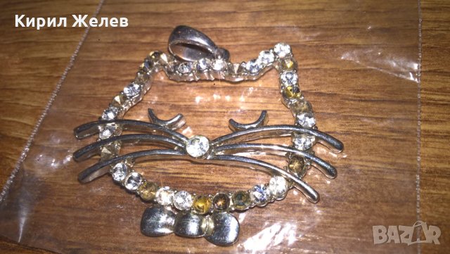 Моден медальон метален Котенце Висулка - 9119, снимка 2 - Колиета, медальони, синджири - 28208303