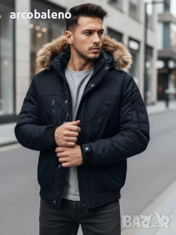 Мъжко зимно яке с качулка, 2цвята , снимка 8 - Якета - 52777960