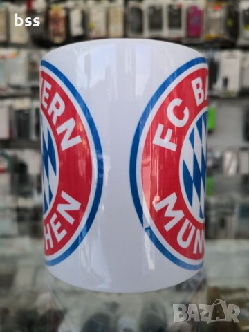 Бяла порцеланова чаша с логото на ФК Байерн Мюнхен / BAYERN MUNCHEN, снимка 2 - Чаши - 32396131