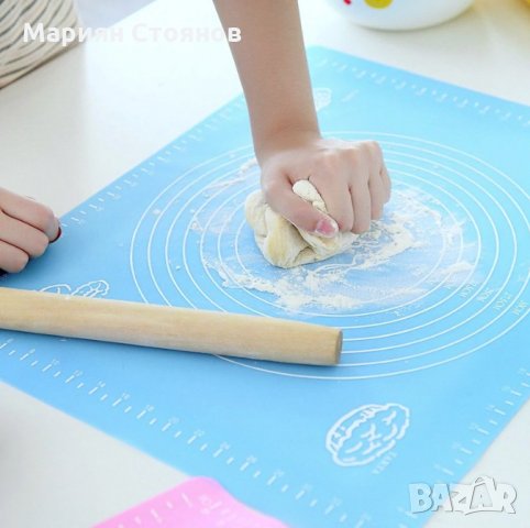 Силиконова подложка за месене точене и печене на тесто хляб незалепваща, снимка 1