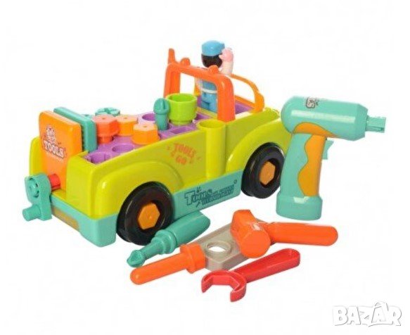 Камион за инструменти със светлини и звуци, снимка 4 - Образователни игри - 43425028