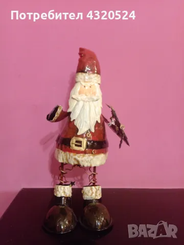 Ретро Дядо Мраз коледна украса от метал