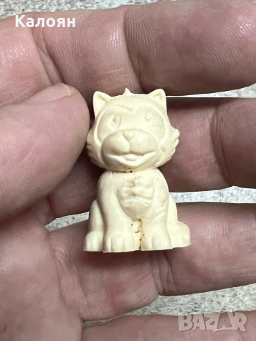 Играчка малка фигурка гумена на котка от ГДР