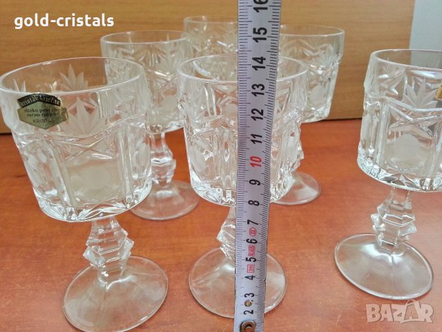Кристални чаши, снимка 4 - Антикварни и старинни предмети - 32925325