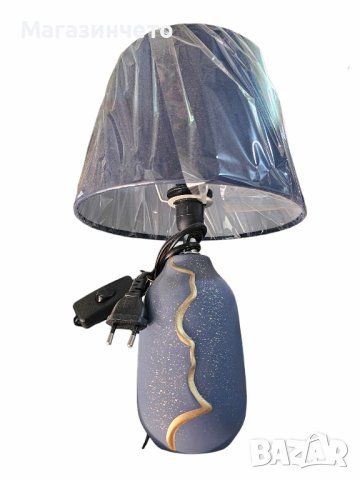 Нощна лампа, подходяща за всяка спалня,Цвят: Черен, бял, син, снимка 2 - Настолни лампи - 42947553