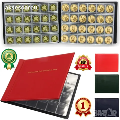 Кожен класьор албум с капачета за 240 монетни пари книга колекция за събиране на монети подарък за с