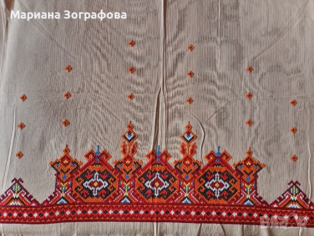 Покривки "Българска бродерия", - Разтегателна голяма стабилна маса, Покривка за спалня 200 х 220 см., снимка 8 - Декорация за дома - 49104918