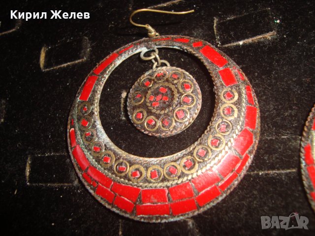 СТАРИННИ ЮВЕЛИРНА МАЙСТОРСКА ЕТНО ИЗРАБОТКА БРОНЗОВИ ОСМАНСКИ ОБЕЦИ с ЕСТЕСТВЕН ЧЕРВЕН КОРАЛ 11907, снимка 13 - Антикварни и старинни предмети - 32317845