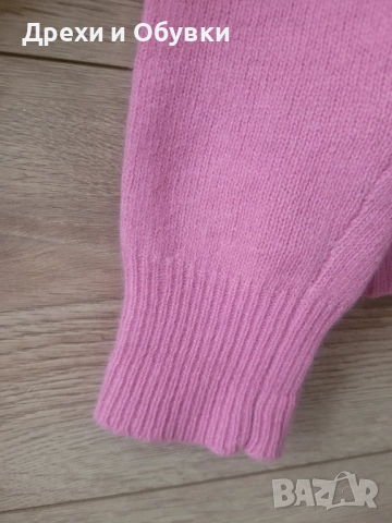 Розов пуловер вълна, снимка 3 - Блузи с дълъг ръкав и пуловери - 51802824