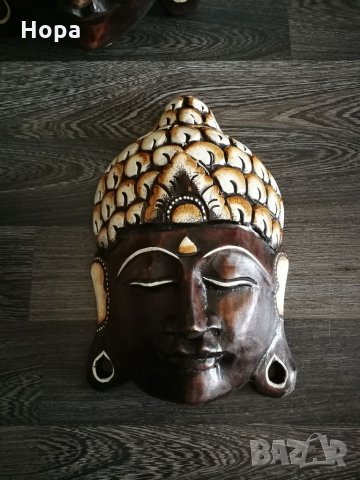 Маска за стена от дърво Буда , снимка 5 - Пана - 32543085