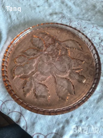 Стъклен гравиран поднос с ракиени стъклени чаши(НОВИ), снимка 5 - Декорация за дома - 49748797