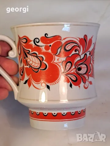 голяма руска порцеланова чаша, снимка 4 - Чаши - 49859155