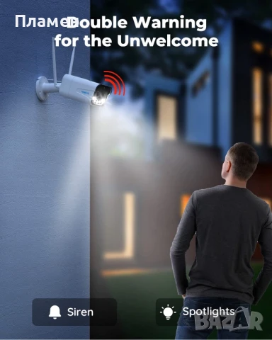 Reolink RLC‑511WA – Smart 5 MP Wi‑Fi IP камера с прожектори и увеличение, снимка 9 - HD камери - 51146720