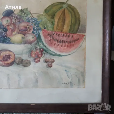 картина акварел 65/50 см, снимка 4 - Картини - 49785867