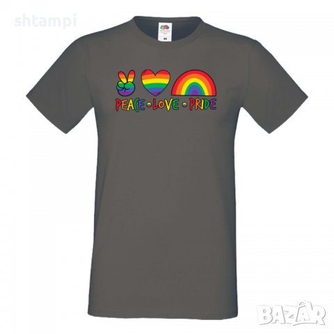 Мъжка тениска Peace Love Pride 1 multicolor Прайд,Празник.Повод,Изненада, снимка 5 - Тениски - 37103354