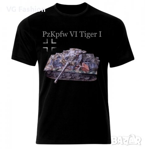 Мъжка Тениска Танк Тигър PzKpfw 6 Tiger 1 Panzer WW2 Army War Wehrmacht, снимка 1 - Тениски - 28312880