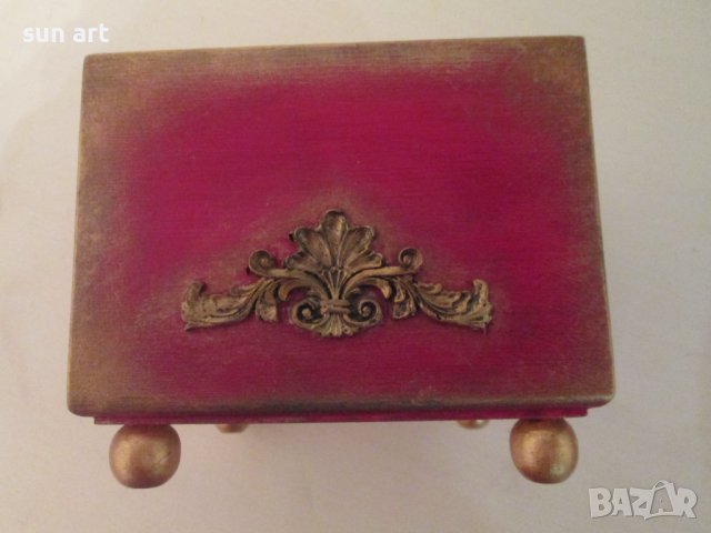винтидж кутийка  в червено за бижута-hand made, снимка 13 - Подаръци за жени - 43303081