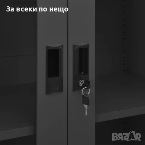 Офис шкаф, антрацит, 90x40x180 см, стомана Код P82, снимка 7 - Шкафове - 49147164