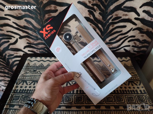 Ново! Луксозен кожен селфи стик за GoPro или мобилен апарат