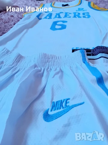 Чисто нов оригинален детски екип на Лос Анджелис Лейкърс-ЛеБрон Джеймс , снимка 7 - Баскетбол - 50663274