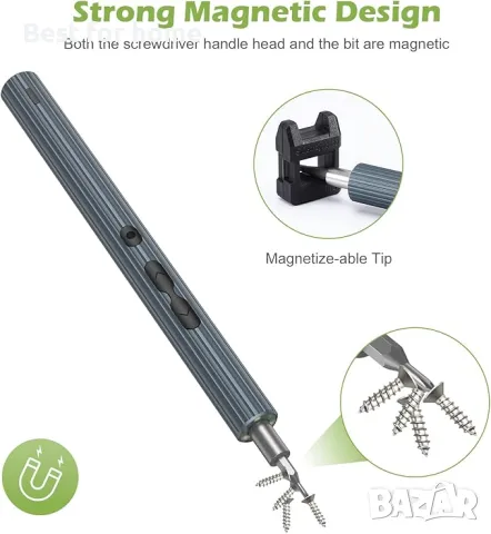 Прецизна електрическа отвертка KeeKit, снимка 5 - Отвертки - 49411056