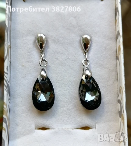 Комплект обеци с камъни Сваровски Swarovski