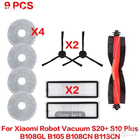 Комплект аксесоари за Xiaomi Mi Robot Vacuum S20+/S10+/X10+ Прахосмукачка робот