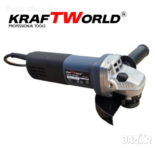 Ъглошлайф KraftWorld 125мм с Плавен Старт и Регулиране на Обороти, снимка 3 - Други инструменти - 50429351