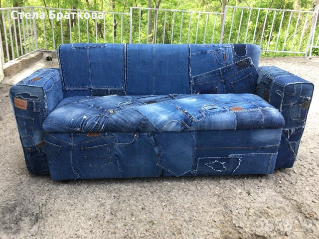 Дънкови дивани , снимка 4 - Дивани и мека мебел - 32757648