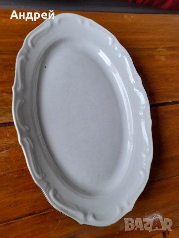 Стара порцеланова чиния,плато #7, снимка 6 - Антикварни и старинни предмети - 33096683