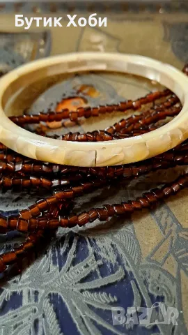 Винтидж гривна от естествен седеф , снимка 3 - Антикварни и старинни предмети - 48285865
