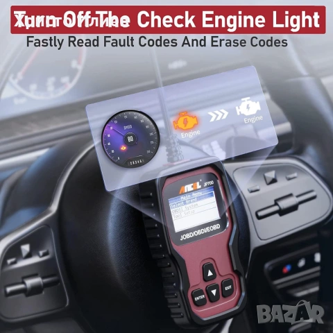 Автодиагностика ANCEL JP700 JOBD OBD2 диагностика кодочетец триене на грешки, снимка 5 - Аксесоари и консумативи - 53605951