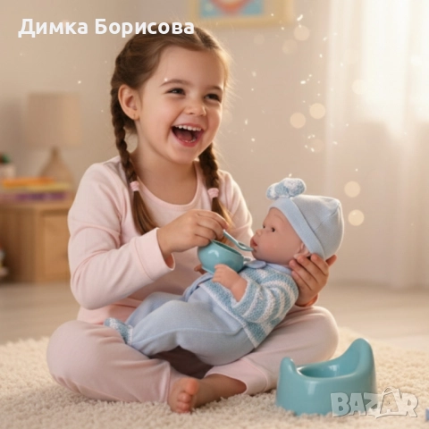 Реалистично бебе с аксесоари - 39см, снимка 2 - Кукли - 52349097