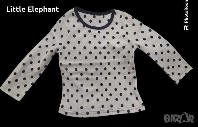 Блузка с дълъг ръкав на точки колекция"Points"за момиченце на 9-12 мес,Англия,нова