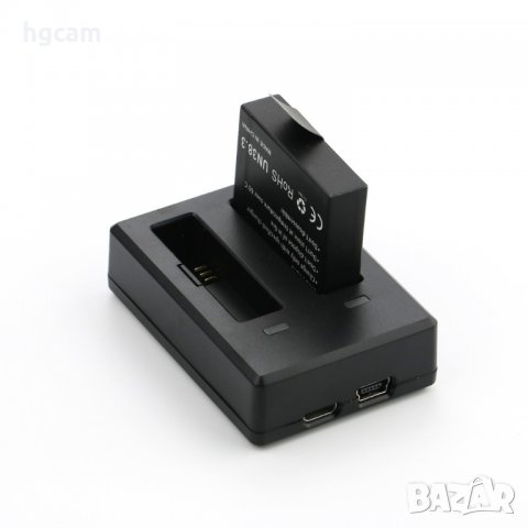 Зарядно устройство SJCAM за батерии М20, За 2 батерии, USB кабел, снимка 4 - Батерии, зарядни - 27855811