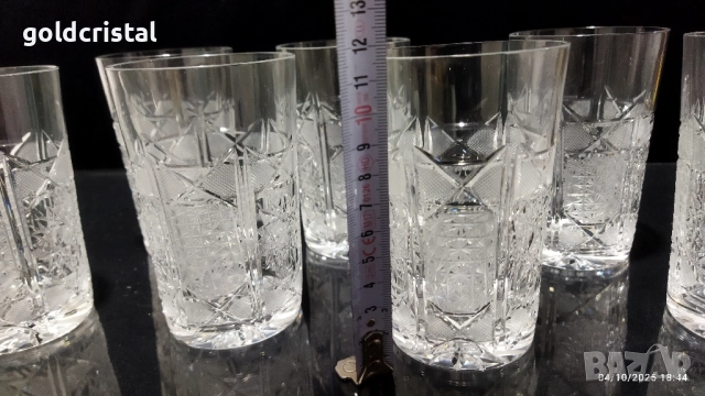 кристални чаши за вода , снимка 3 - Антикварни и старинни предмети - 52261910