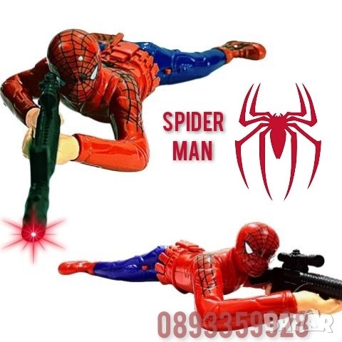 Пълзящ Спайдърмен със светлинни и звукови ефекти , снимка 2 - Други - 43440175