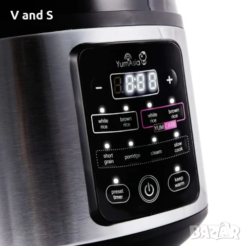 Оризоварка Yum Asia Kumo YumCarb с керамична купа и усъвършенствана Fuzzy Logic (5,5 чаши, 1 литър),, снимка 7 - Мултикукъри - 50701140